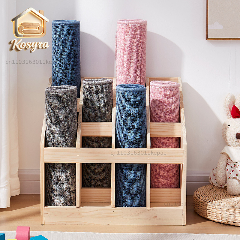 Yoga Fitness Room - Solid Wood Floor Storage Rack Gym