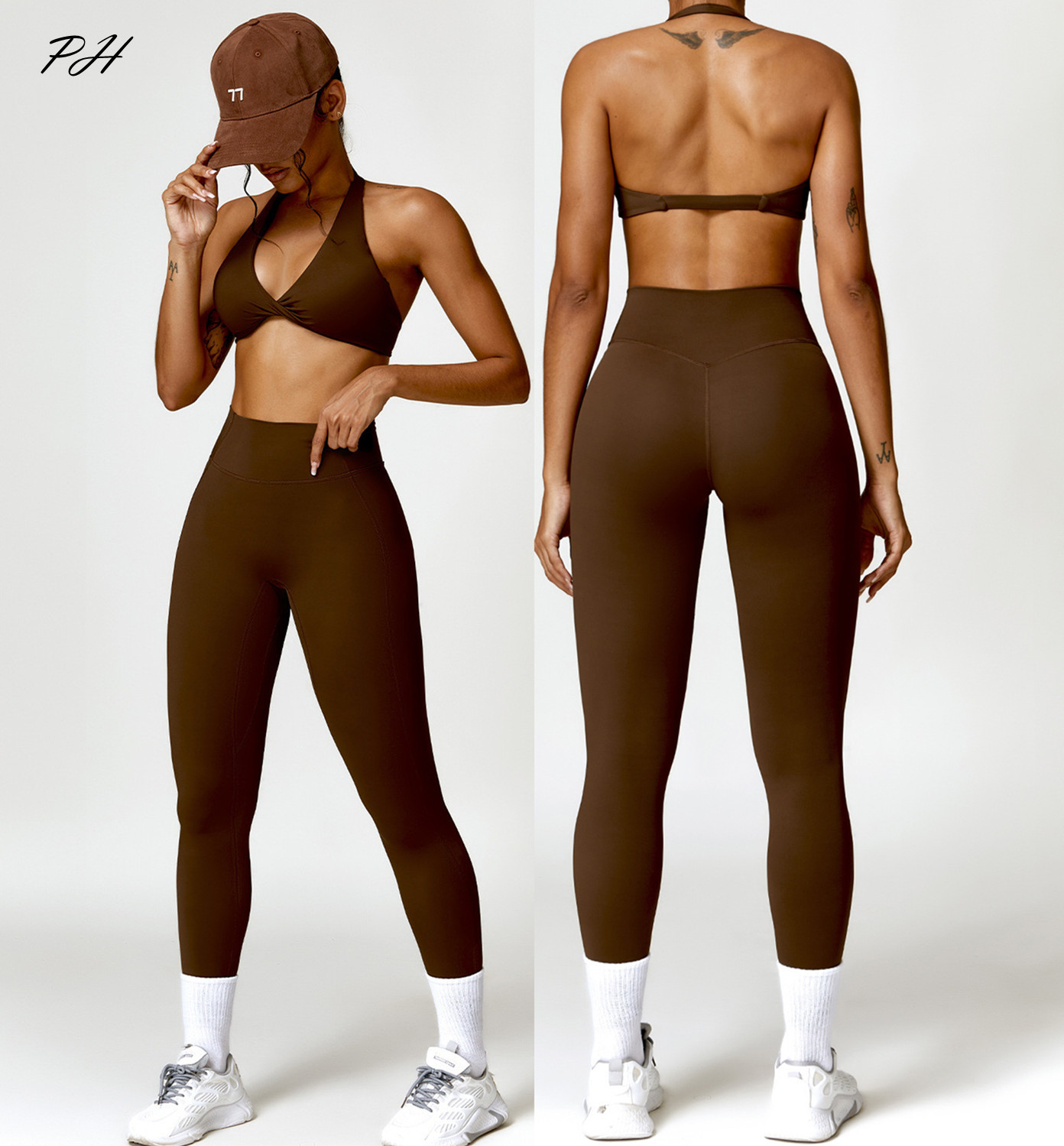 Yoga Fitness Kleidung - 2PCS Yoga Set Nude Feeling Workout
