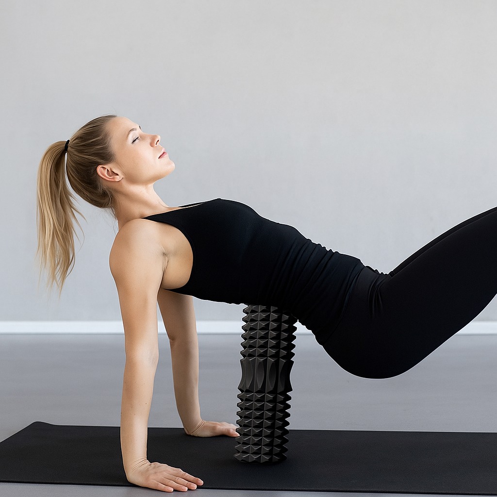 EVA Foam Fitness Back Roll Tri - Yoga Fitness Roller review and price