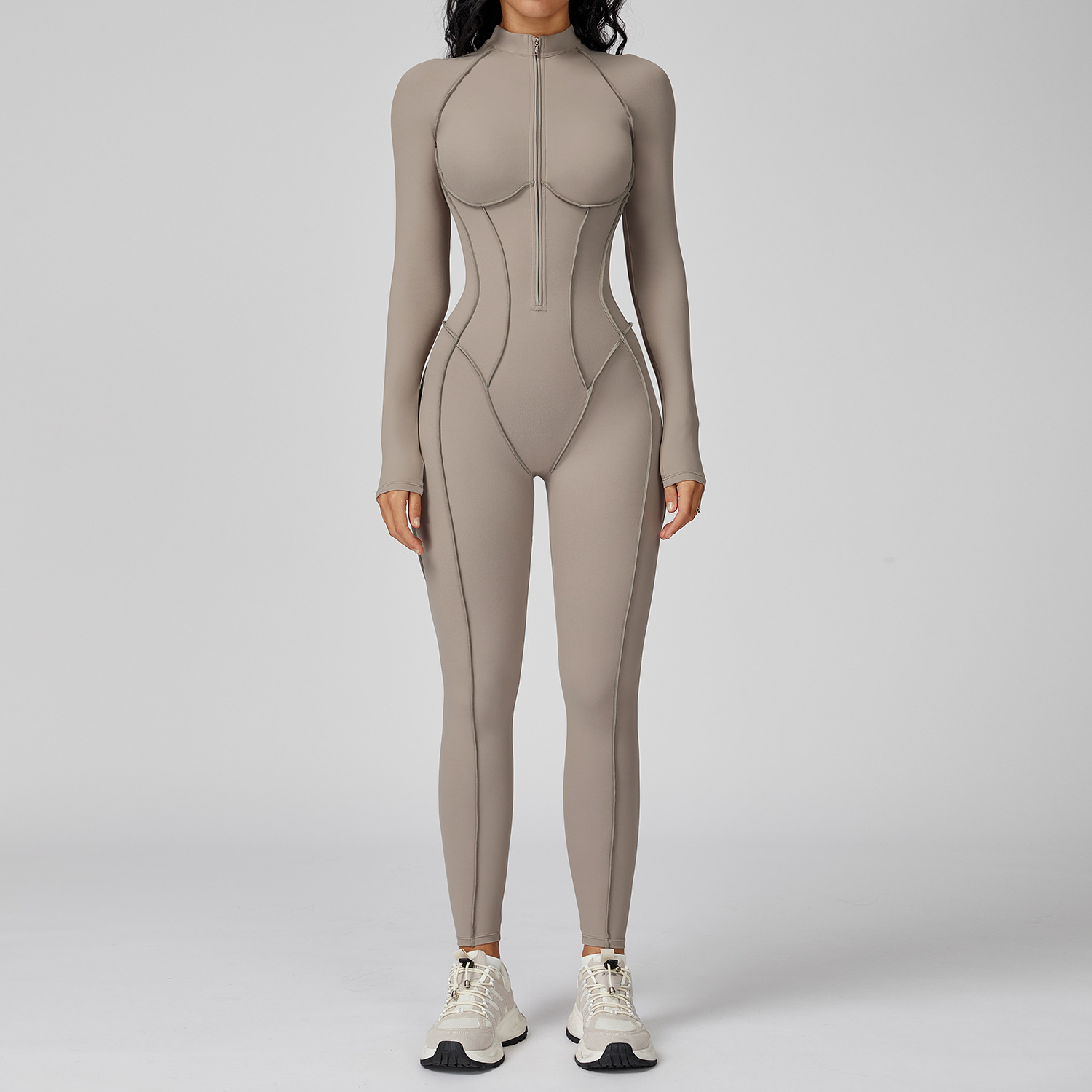 Zipper Jumpsuits Long sleeves  - Yoga Fitness Kleidung review and price