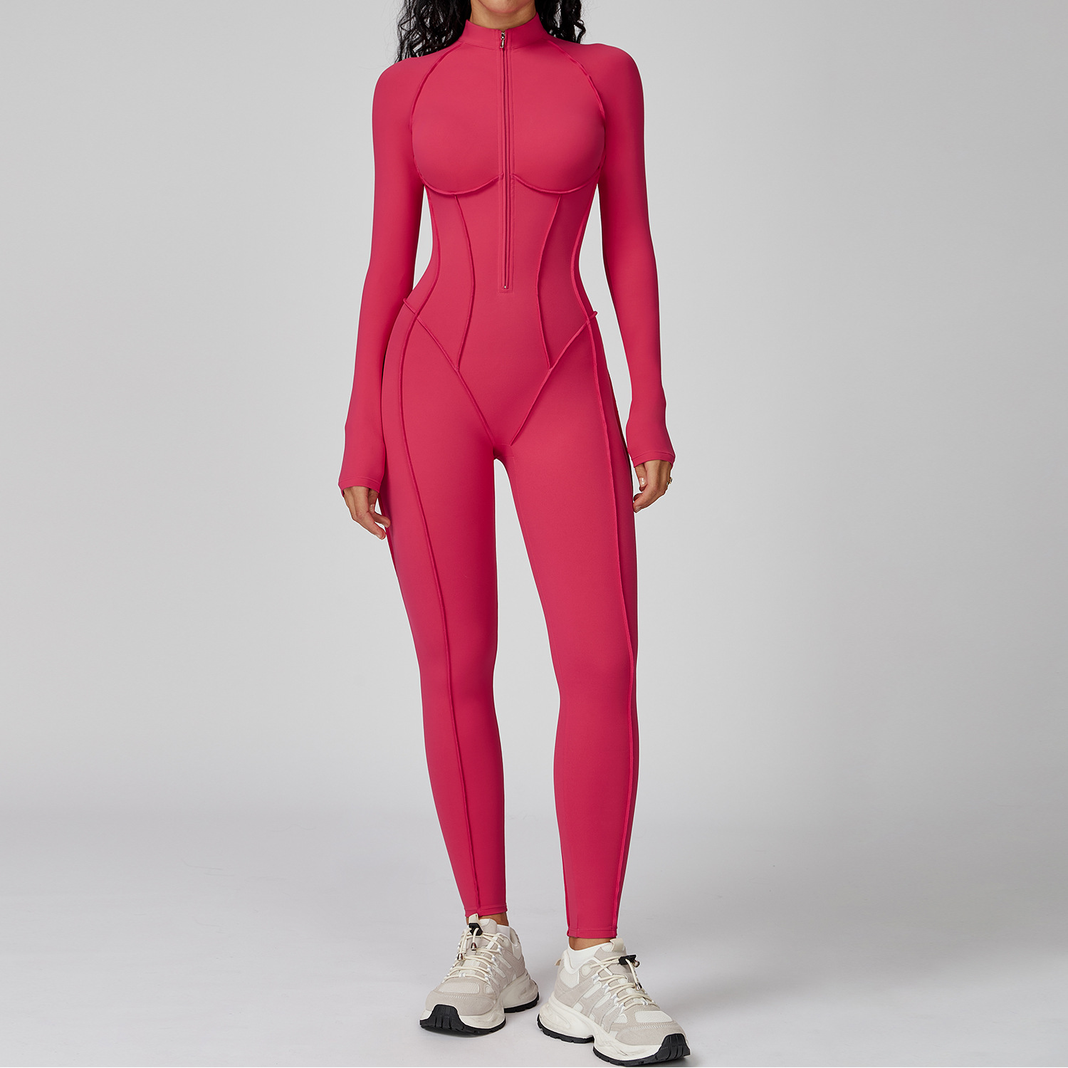 Zipper Jumpsuits Long sleeves  - Yoga Fitness Kleidung review and price