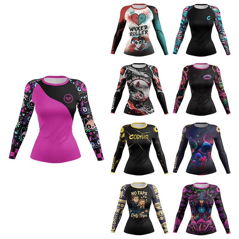 Women MMA Compression Sport T- - Yoga Fitness Jiu Jitsu review and price