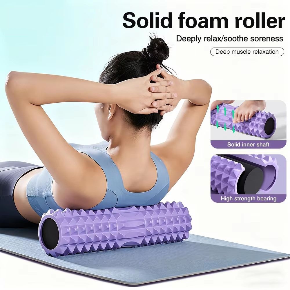 EVA Foam Fitness Back Roll Tri - Yoga Fitness Roller review and price