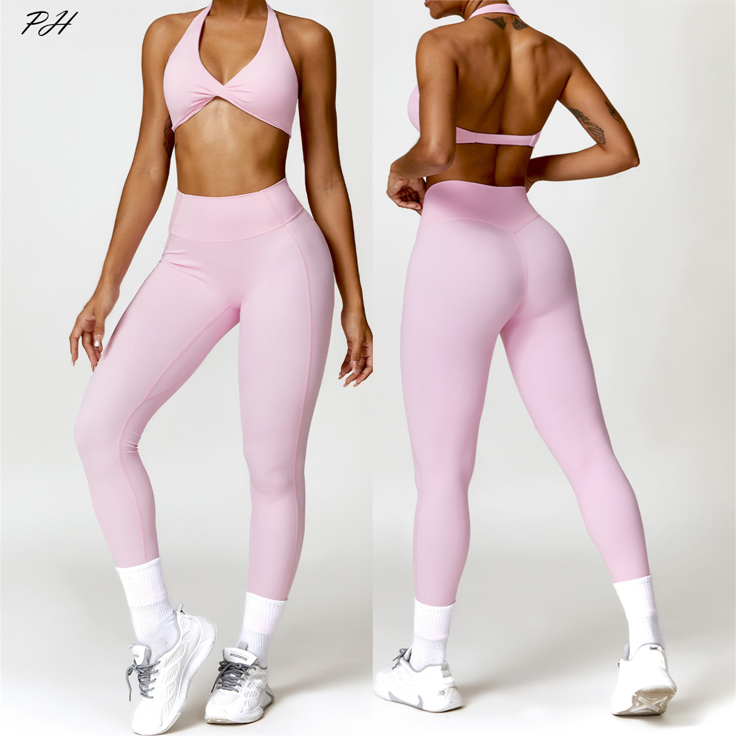 2PCS Yoga Set Nude Feeling Wor - Yoga Fitness Kleidung review and price