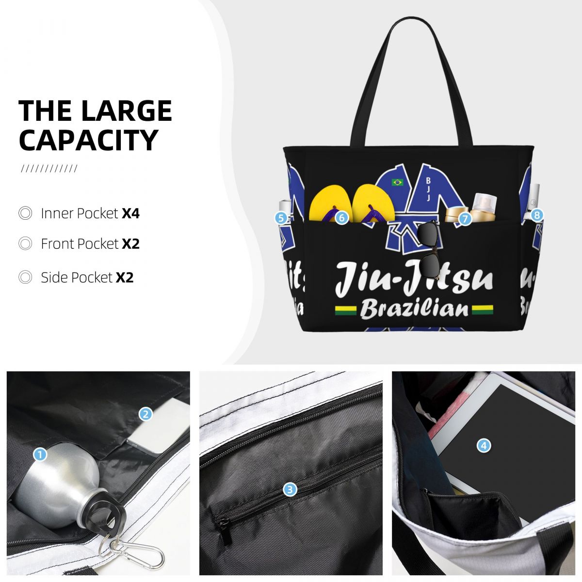 Jiu-Jitsu Beach Tote Bag Sport - Yoga Fitness Jiu Jitsu review and price